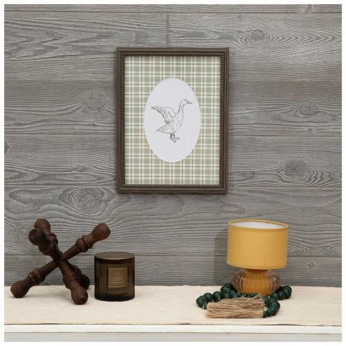 Plaid Goose Framed Wall Decor