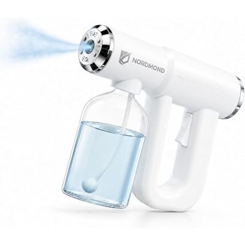 The Original Disinfectant Fogger Machine - Professional Sanitizer Sprayer - ULV Atomizer & Nano Steam Gun – Rechargeable Barber Spray Gun with Blue Light V2