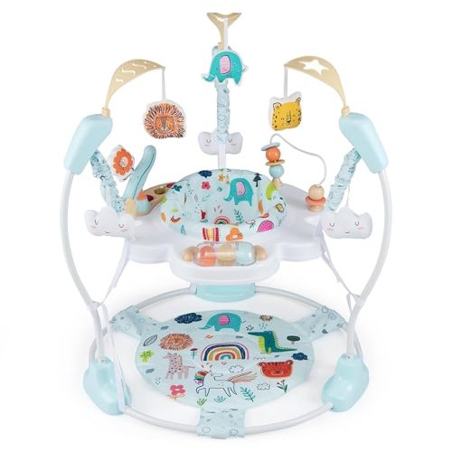 INFANS Baby Jumpers and Bouncers, 3 in 1 Play Activity Center, Blue