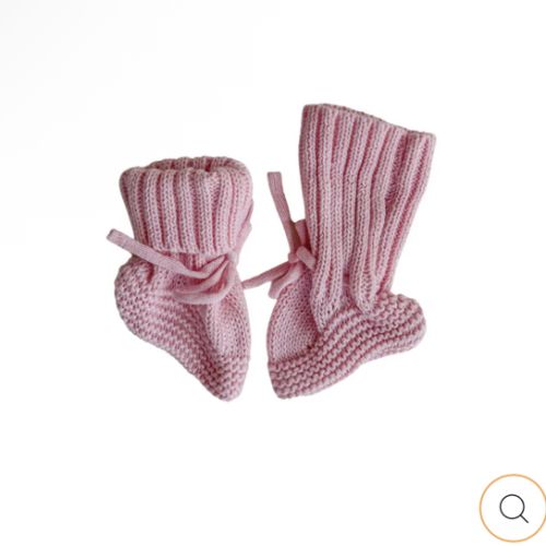 Knitted Booties | Peony – Little and Fern