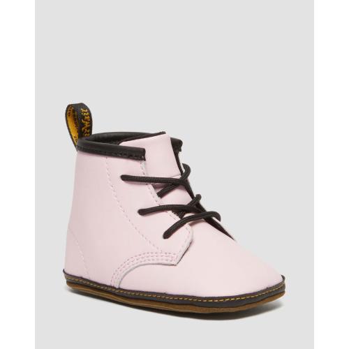 Newborn 1460 Auburn Leather Booties in Pale Pink | Dr. Martens