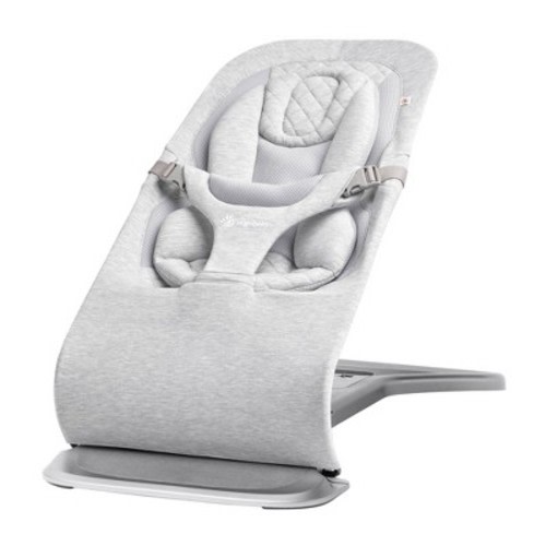 Ergobaby Evolve 3 in 1 Baby Bouncer in Cozy Knit - Light Gray