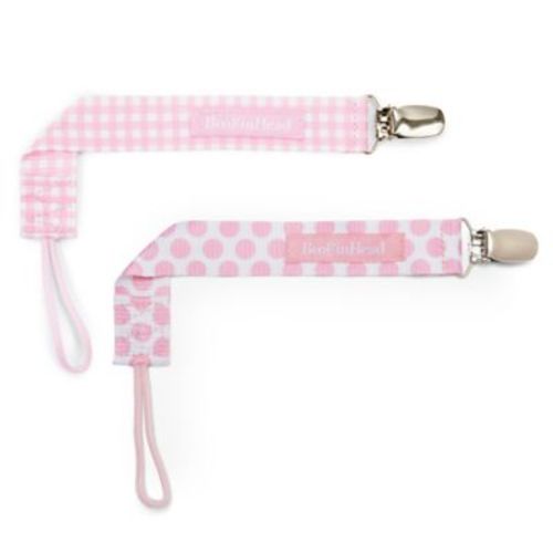 BooginHead® PaciGrip 2-Pack Pacifier Straps in Pink - LIGHT PINK - 2 PACK