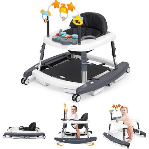 5-in-1 Music and Lights Baby Walker Foldable