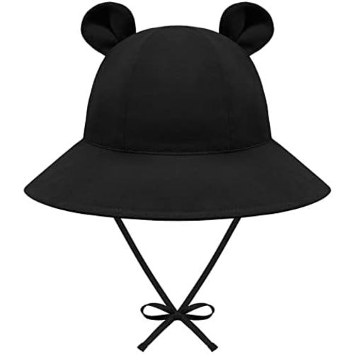 Baby Sun Hat Toddler Hats for Boys Girls Infant Sun Hat Baby Girl Hats with Bear Ears Wide Brim UPF 50+ Beach Hat