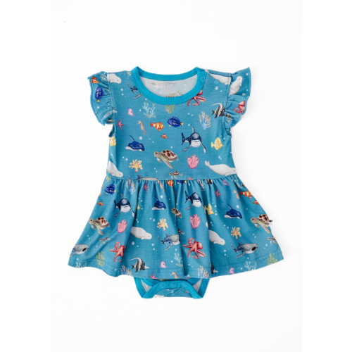 Fish are Friends Baby Flutter Dress – Little Crowns & Capes - (any size 0-12m)