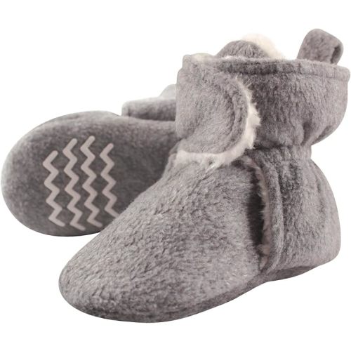 Hudson Baby Unisex Baby Cozy Fleece and Faux Sherpa Booties: 6-12 Month