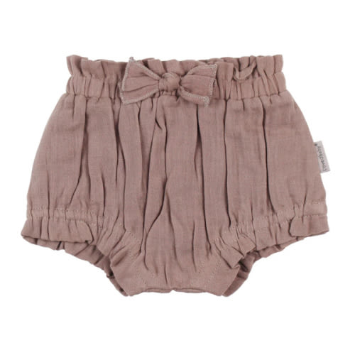 Almond | Organic Muslin Ruffle Bloomer – L'ovedbaby