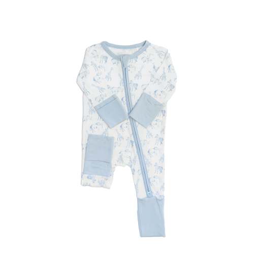 Blue Safari Sleep Romper