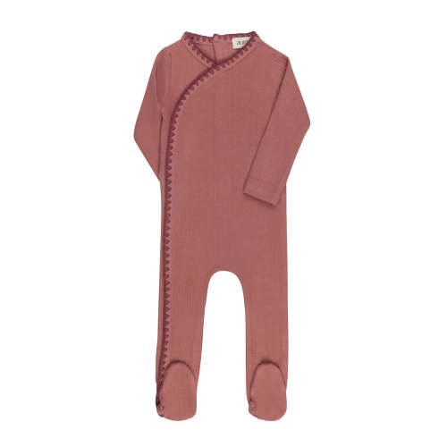 Baby Girl Footie – Pink – Whipstitch | Aurora Classics – Ely's & Co.