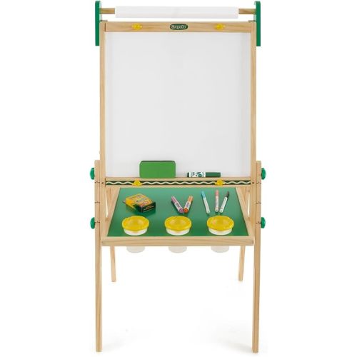 Crayola Wooden Art Easel for Kids, 2-in-1 Dry Erase Board & Chalkboard, Gifts for Toddlers, Ages 3, 4, 5