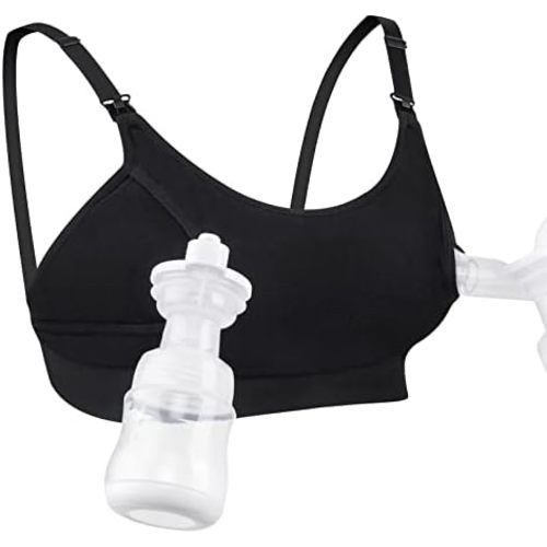 Momcozy Hands Free Pumping Bra, Adjustable Breast-Pumps Holding and Nursing Bra, Pumping & Nursing Bra in One