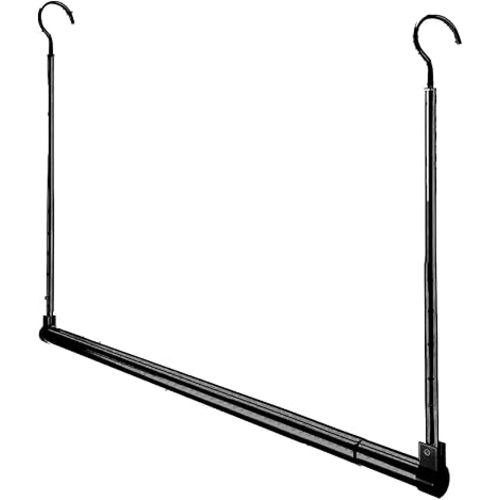 Adjustable Hanging Closet Rod, Extender Hanging Rod, Closet Hanging Organizer, Heavy Duty Closet Bar, Hanging Rod (Black, 1 Pack)