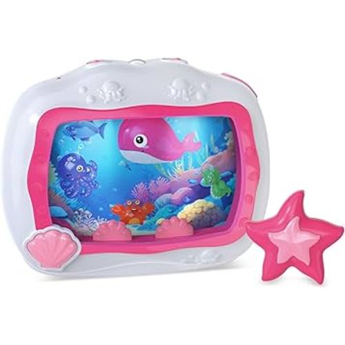 Baby Sleep Soother Musical Toy, Sound Machine with Light & Soothing Sounds, Infant Crib Mobile Hanging & Car Travel Toy, Sensory Dream Soother for Newborns 0-3 Years, Pink