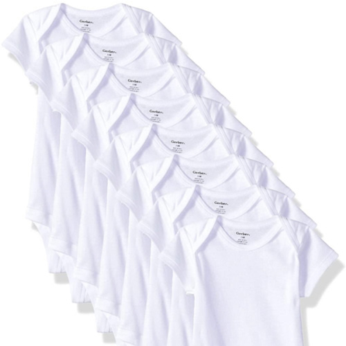 Gerber unisex-baby 8-pack Short Sleeve Onesies Bodysuits