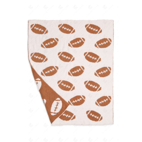 COMFYLUXE Children'S Sports Pattern Luxury Soft Throw Blanket - FOOTBALL | Wayfair