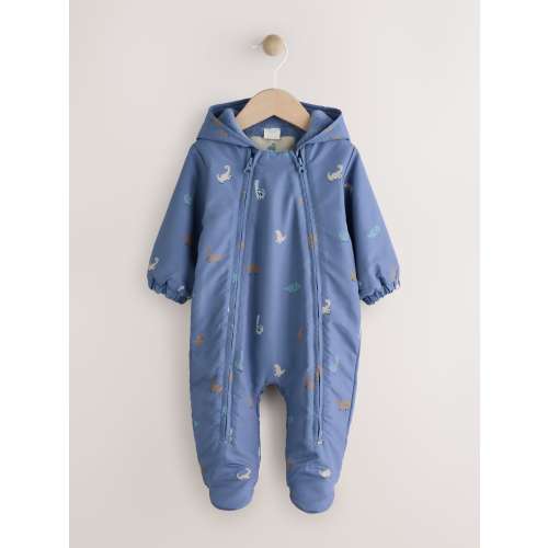 Navy Hooded Baby All-In-One (0mths-2yrs)