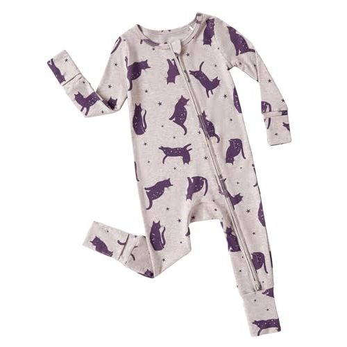 PATPAT Baby Clothes with Premium Soft Wool, Footie Pajama for Baby Boy Girl, Tencel Lyocell Romper Sleeper with 2-Way Zipper