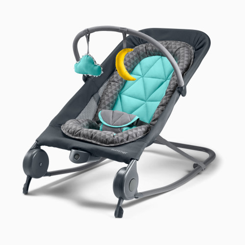 2-in-1 Bouncer & Rocker Duo - Teal/Gray