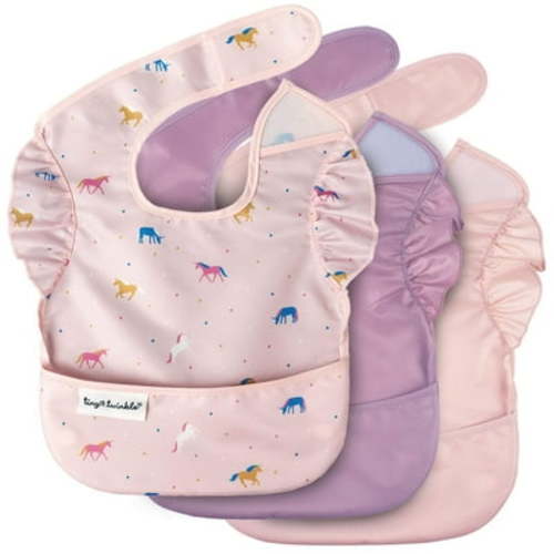 Mess-Proof Easy Waterproof Food Bibs Multi-Pack Sets | Baby Toddler- PFAS, PVC, BPA, Phthalate Free
