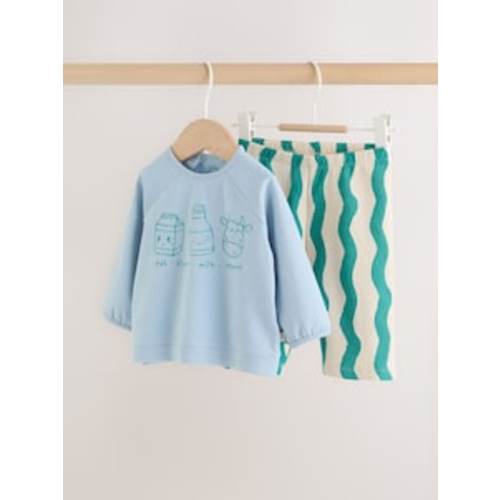 Blue/Green Milk Club Baby Top & Leggings 6 Piece Set from Next USA