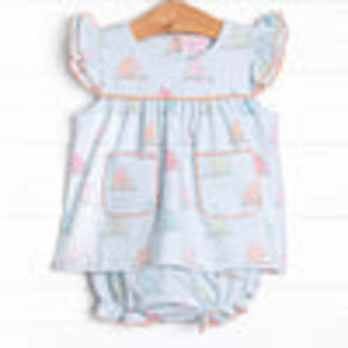 Southern Shores Diaper Set, Orange – Stitchy Fish