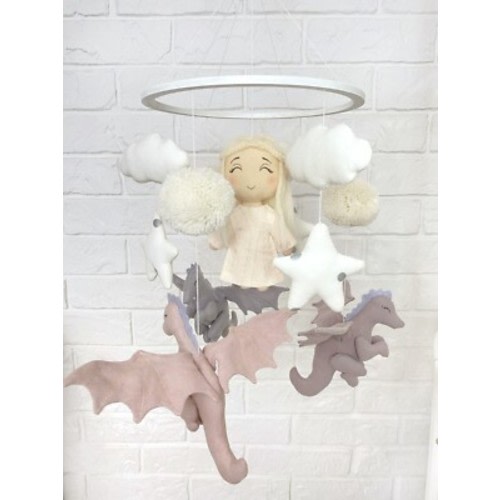 Dragon Baby Mobile Mother of Dragons Game of Thrones Baby Shower Nursery Decor