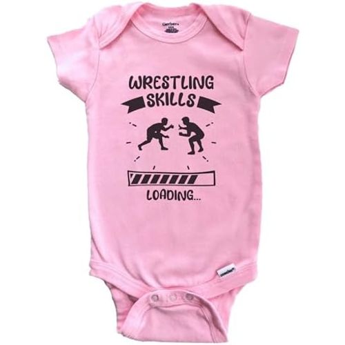 Wrestling Skills Loading Funny Wrestling Baby Bodysuit (100% Cotton)