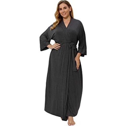 Super Shopping-zone Women's Plus Size Long Robes Kimonos Plus Size Maternity Robes Delivery Robes Sleepwear