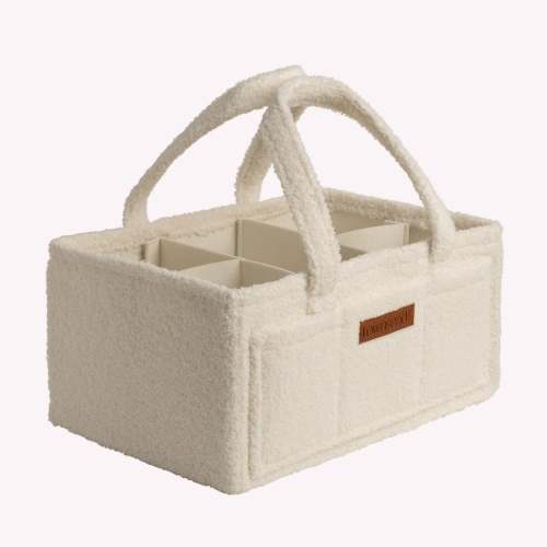 Teddy Diaper Caddy: White