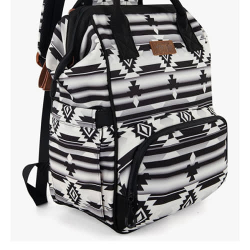 Montana West Wrangler Callie Diaper Bag Backpack with Stroller Straps Multifunction Baby Travel Bag WG2204-9110BK