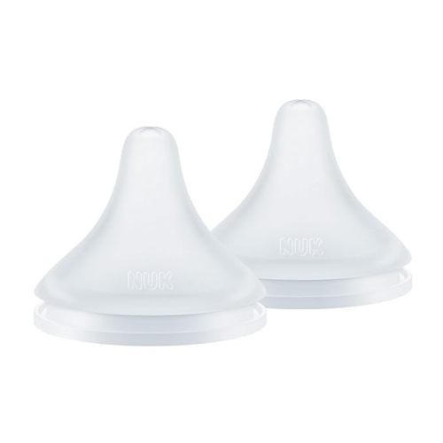 NUK Perfect Match Slow Flow Soft Silicone Nipple with Anti-Colic Vent, 2 Pack, BPA Free