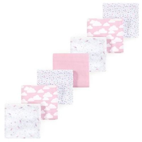 Luvable Friends Hudson Baby Flannel Receiving Blankets 7pk, Dreamy Unicorn