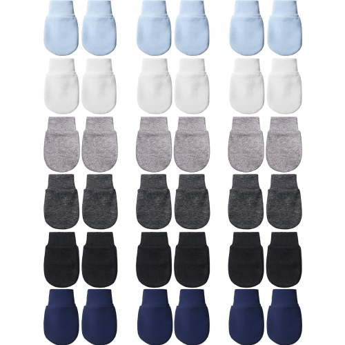 18 Pairs Newborn Baby Mittens Infant Toddler Gloves No Scratch Mittens Gloves for 0-6 Months Baby Boys Girls