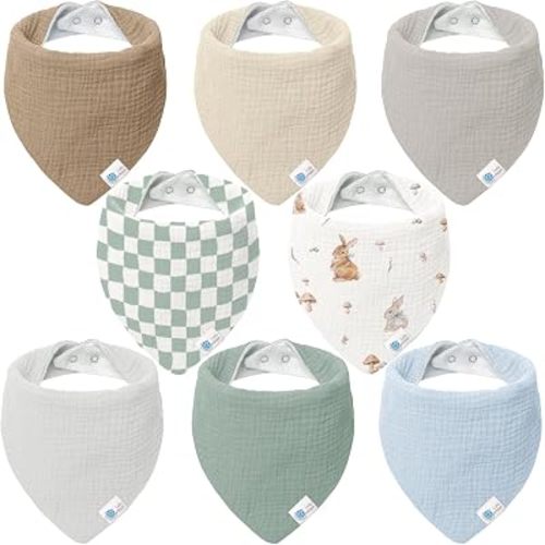 Lulumoon Bavoirs pour bave, Champignon vert