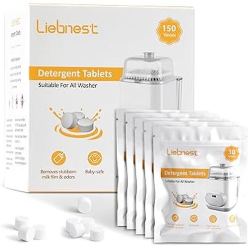 Baby Bottle Washer Tablets - 150 Count, Safe & Residue-Free, Compatible with Momcozy, Baby Brezza, Grownsy, Papablic and All Other Brands