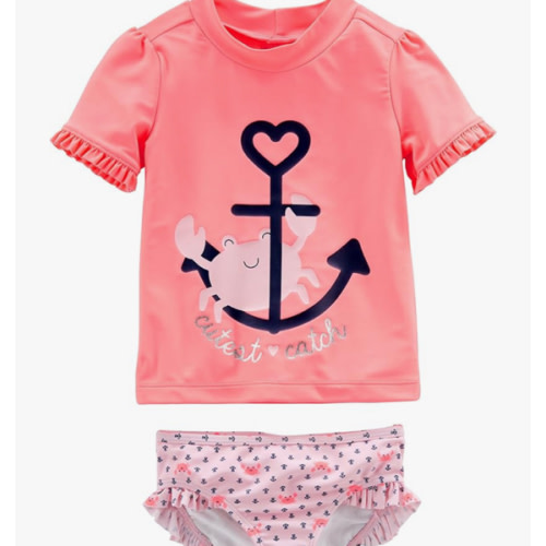 Simple Joys by Carter's Girls' 2-Piece Assorted Rashguard Sets
