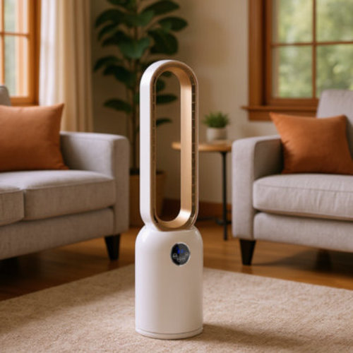 35" Bladeless Tower Fan For Bedroom, 26ft/s Airflow, 24 Speeds, 90° Oscillation, Standing Fans With Remote Control, 12h Timer, Portable Bladeless Cooling Fan For Home Office | Wayfair