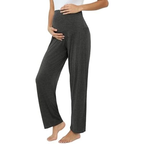 Joyaria Womens Maternity/Pregnancy Sweatpants Long Yoga/Pajama/Lounge Pants Over The Belly