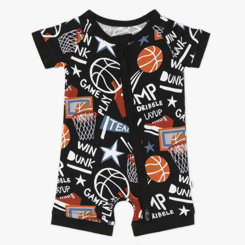 Black Slam Dunk Shorty Zippy – Little Sleepies