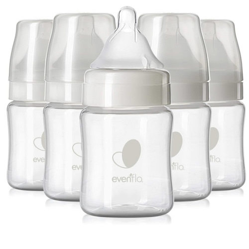 Evenflo Feeding Premium Proflo Venting Balance Plus Wide Neck Baby, Newborn and Infant Bottles - Developed by Pediatric Feeding Specialists - 5 Ounce (Pack of 6)