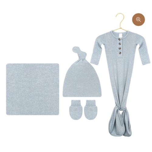 Miller Plush Knit Newborn Hat Bundle (Gown)