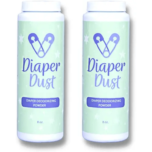 Diaper Dust - Diaper Deodorizing Powder with Activated Charcoal - Diaper Odor Eliminator, No Diaper Pail Needed, Portable and Unscented - Dusting Powder Diaper Smell Eliminator, 2 Pack