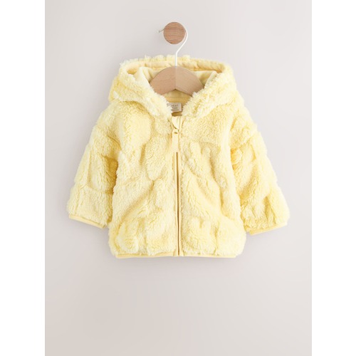 Yellow Bunny Baby Fleece Hooded Zip Jacket (0mths-2yrs)