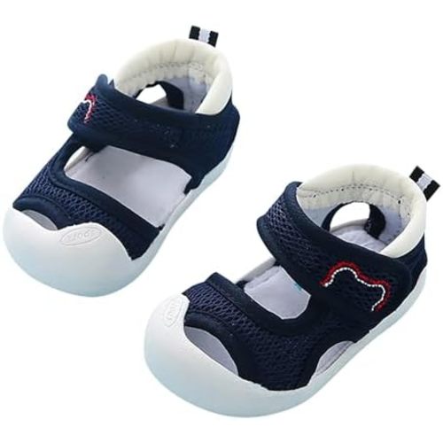 Toddler Baby Closed Toe Walking Sandals Breathable Anti Slip Comfort Lightweight Shoes for Infant Boys Girls