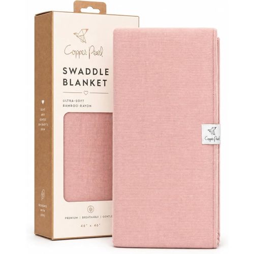 Copper Pearl Swaddle Blankets for Newborns | Soft Stretchy Receiving Blankets for Boys and Girls | Large 46 x 46 Inch Baby Blankets | Lightweight and Breathable Swaddles | Darling