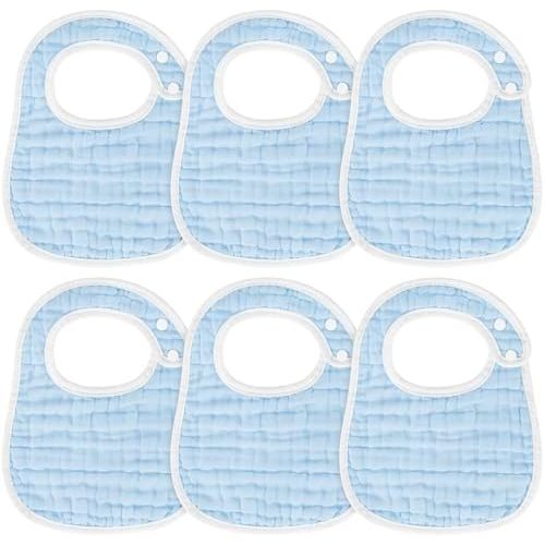 Accmor Muslin Baby Bibs, 6 Pack Soft Cotton Baby Bandana Drool Bibs for Boys Girls Teething and Drooling