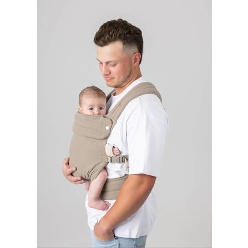 Mab Monarch Ergonomic Baby Carrier - Premium Cotton Soft Structured Infant Carrier with Hip Healthy Design, 3 Carry Positions for Newborn to Toddler (7-35lbs) (Stone Sage)