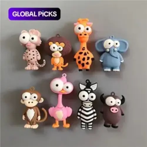 High-End Cute Cartoon Animal Fridge Magnets, Funny Fridge Magnets, Refrigerator Decorating Magnets, 8 Counts/set Creative Refrigerator Magnetic Stickers, Decorative Magnets for Home, Kitchen & Office Decor #GLOBAL PICKS - TikTok Shop