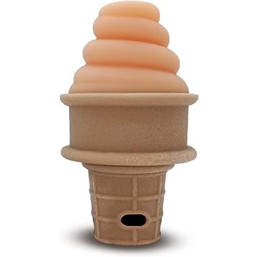 SweeTooth Ice Cream Cone Shaped Baby Teether - Adorable Orange
